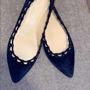 Ivanka Trump navy suede dress flats hardly worn